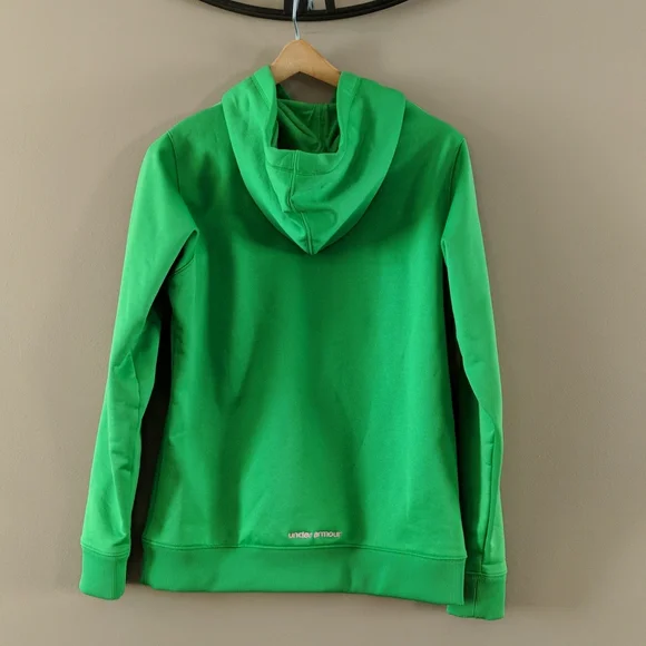 EUC Under Armour Green and Pink hooded sweatshirt - Picture 2 of 11
